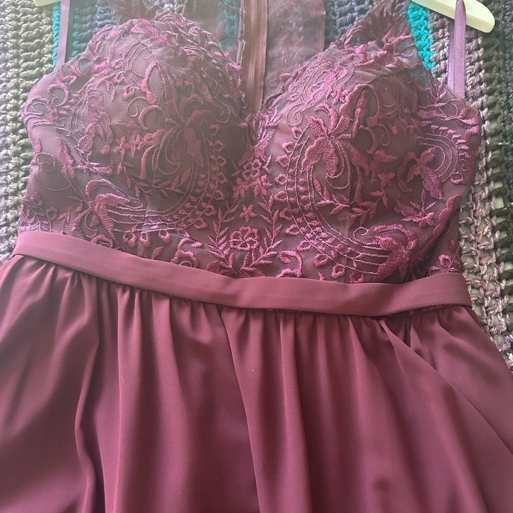 Kennedy Blue Bordeaux Style Iris Bridesmaid Dress Size 8 Wedding Formal - Picture 6 of 7